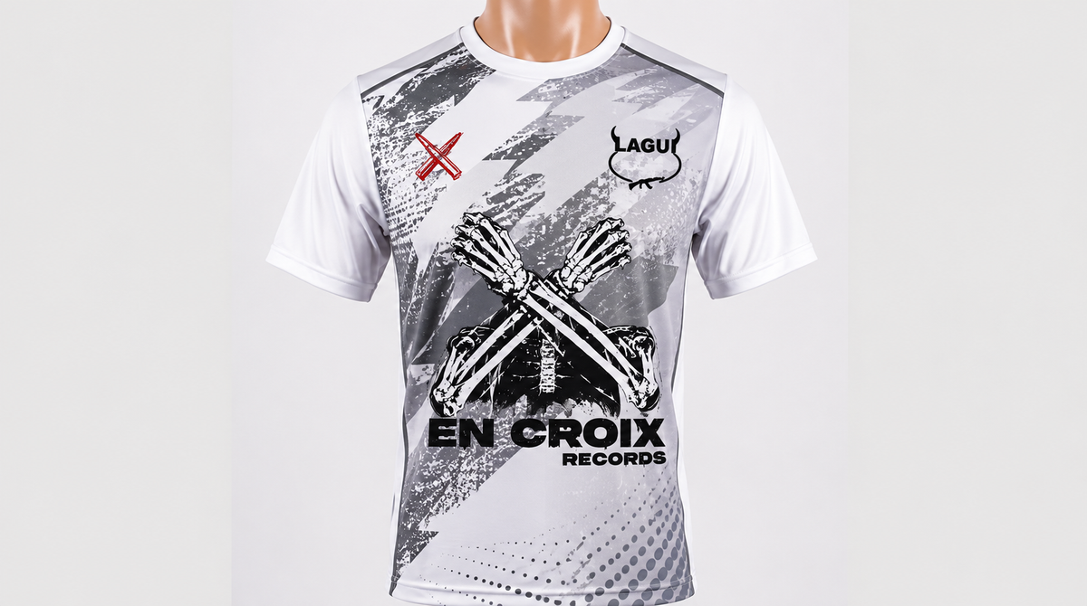 Tee shirt concept EN CROIX Records Blanc