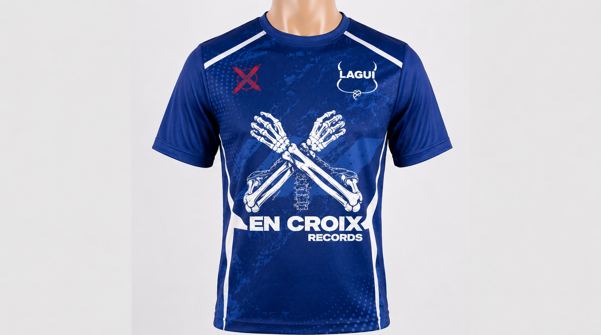 Tee shirt concept EN CROIX Records BLEU