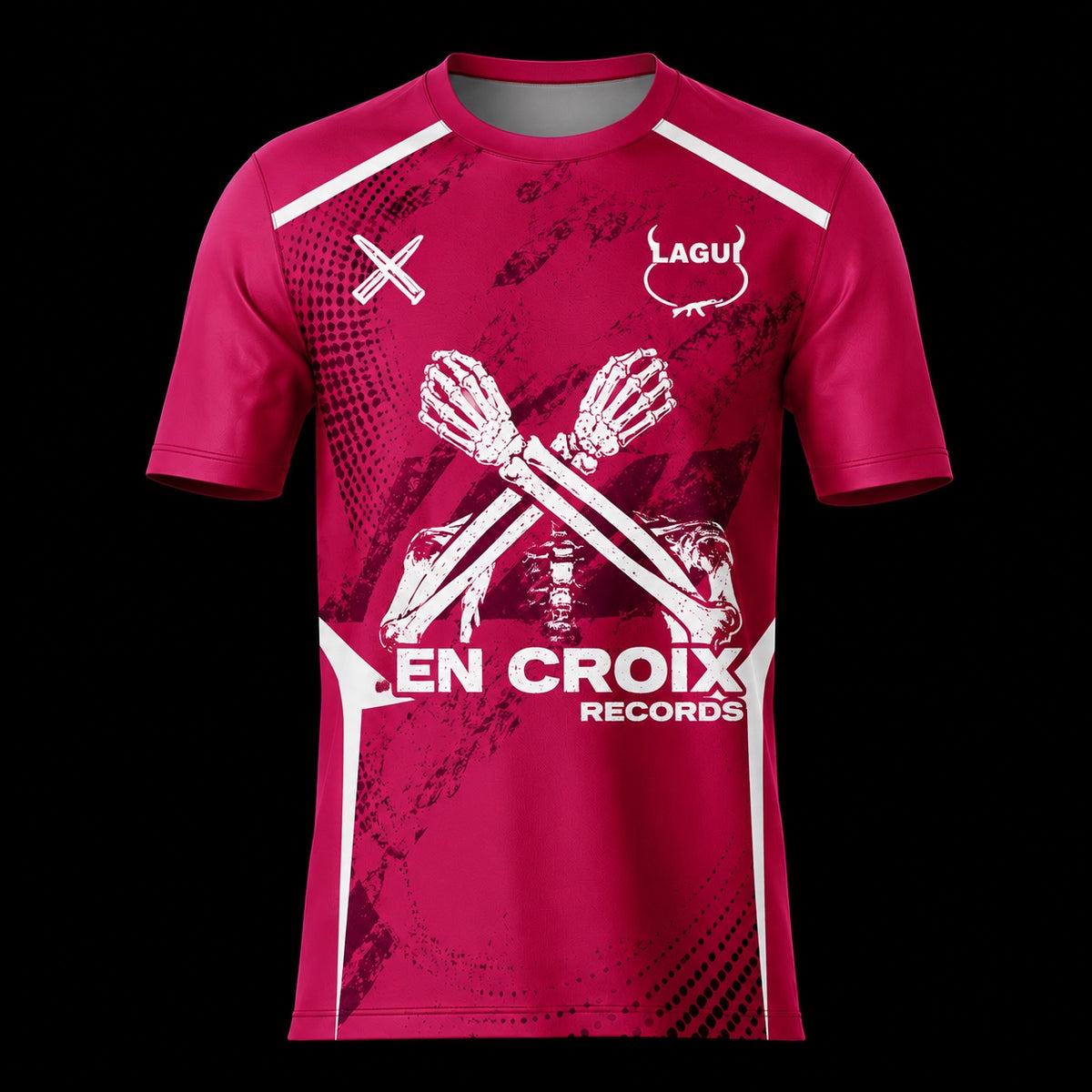 Tee shirt concept EN CROIX Records Rose