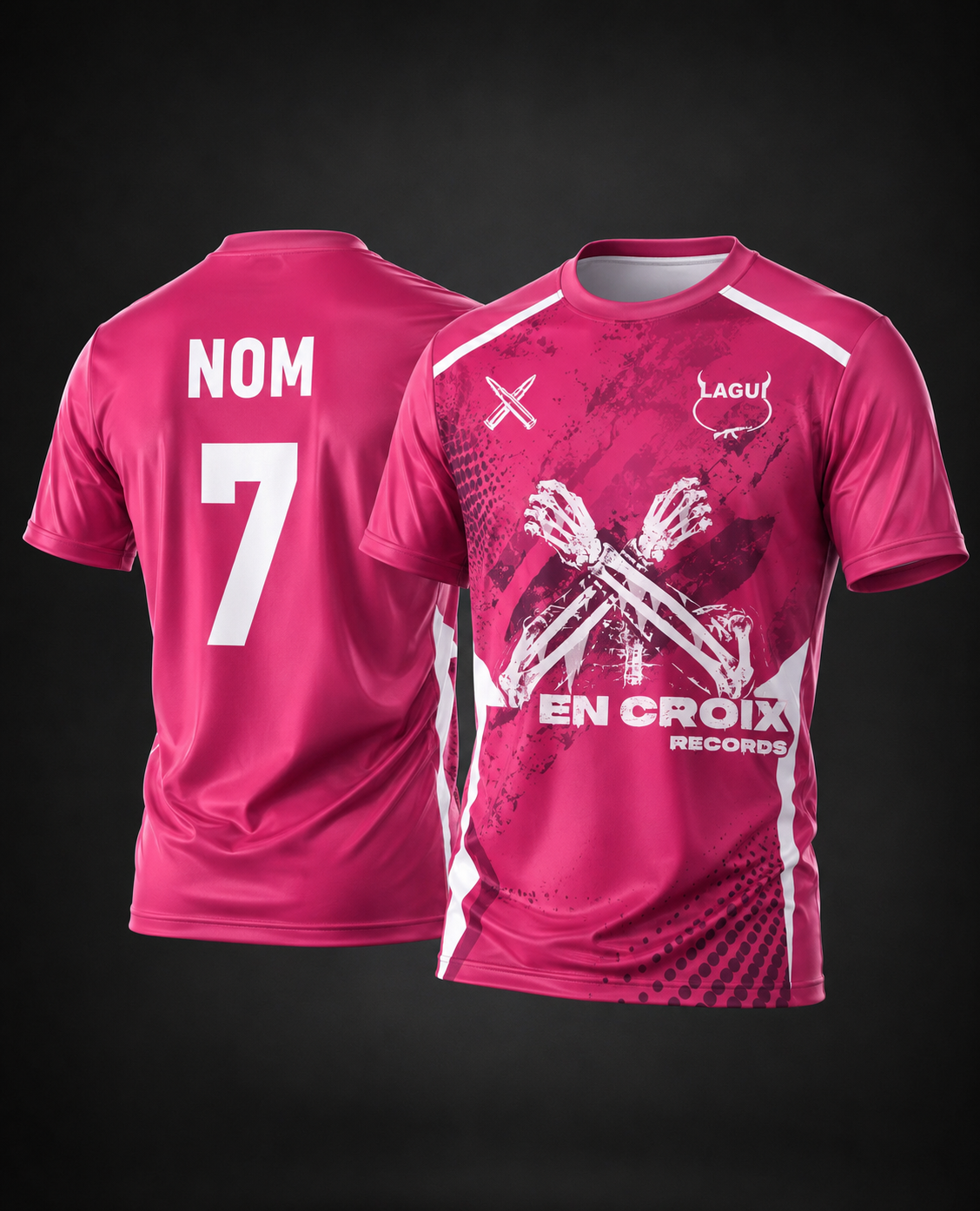 Tee shirt concept EN CROIX Records Rose